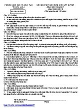 Đề khảo sát học sinh giỏi cấp huyện môn Sinh học Lớp 8 - Năm học 2016-2017 - Phòng GD & ĐT Tiền Hải (Có đáp án)